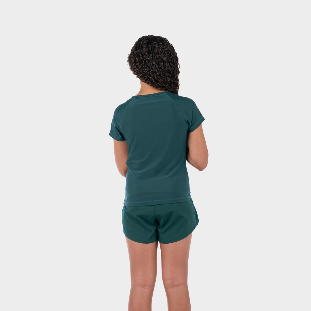 Eden Short Sleeve Sun Shirt - Deep Teal - Back