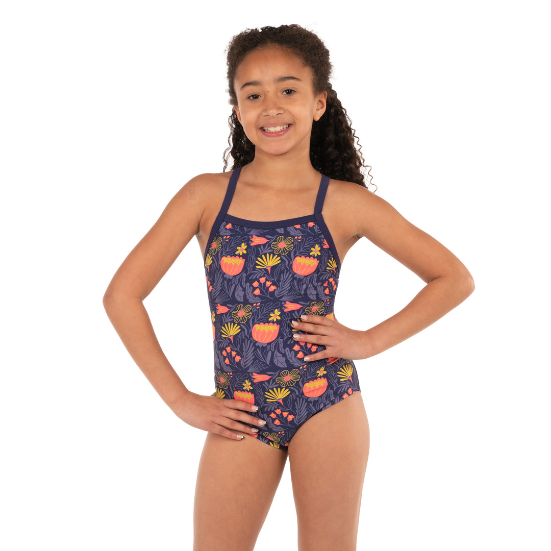 Taylor - Youth Thin Strap One Piece Swimsuit