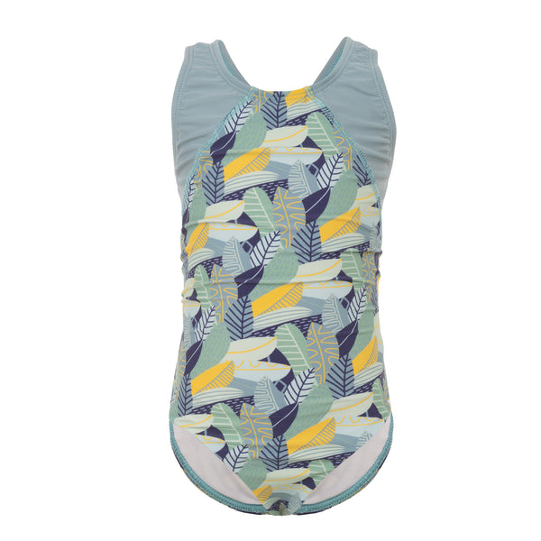Penny - Child One Piece Swimsuit — Foliage Blue