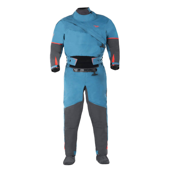 Odin Dry Suit — Crater Blue, front view