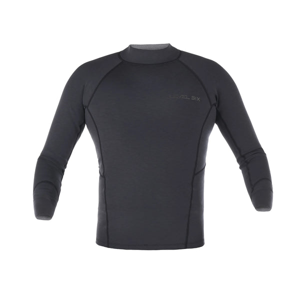 Jericho Long Sleeve Neoprene Top — Black Heather