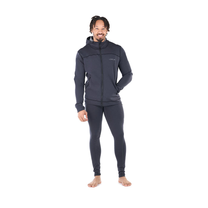Jericho Neoprene Hoody — Black Heather#colour_black-heather