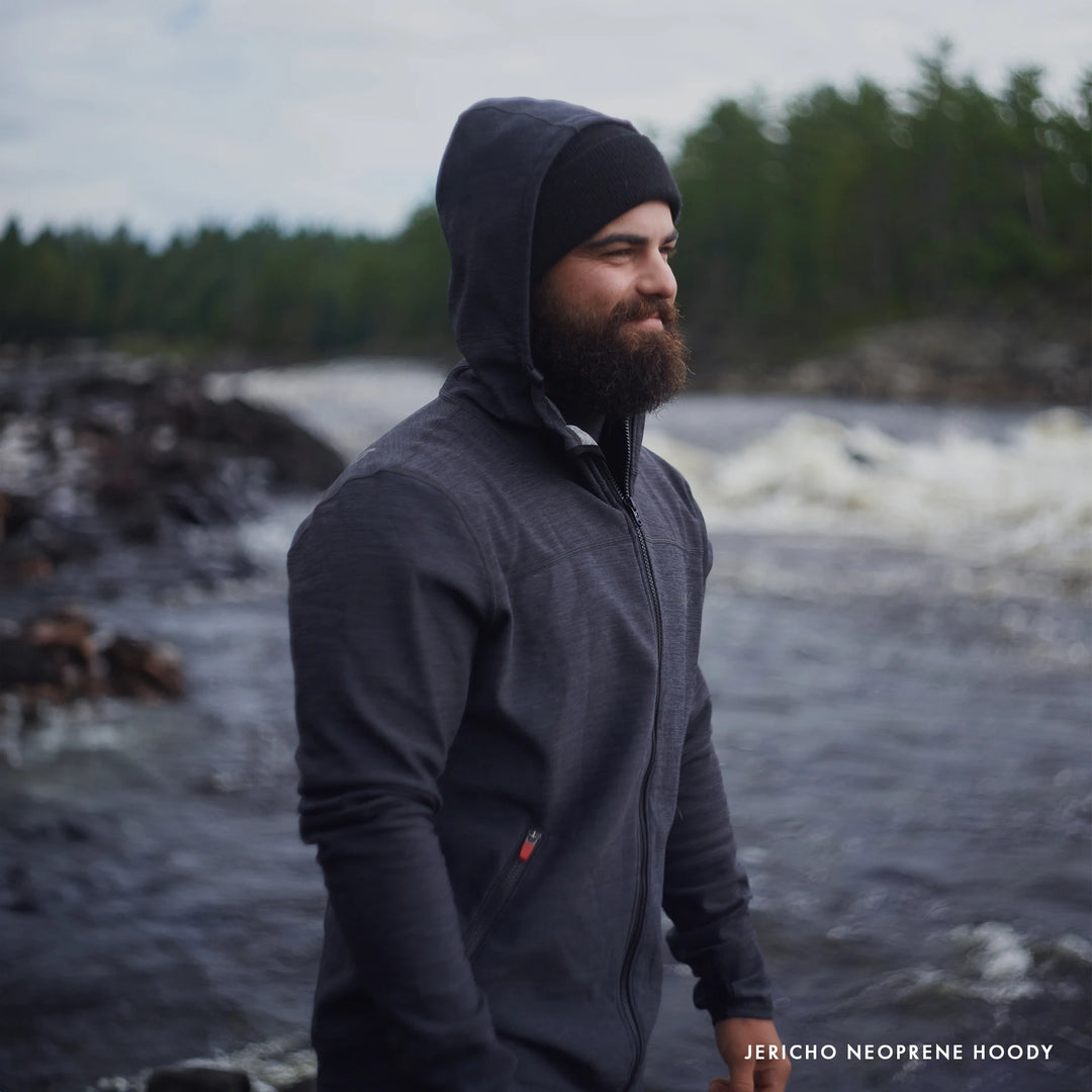 Jericho Neoprene Hoody — Black Heather (5)#colour_black-heather