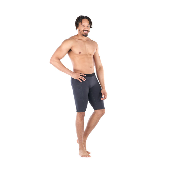 Jericho Neoprene Short — Black Heather (2)#colour_black-heather