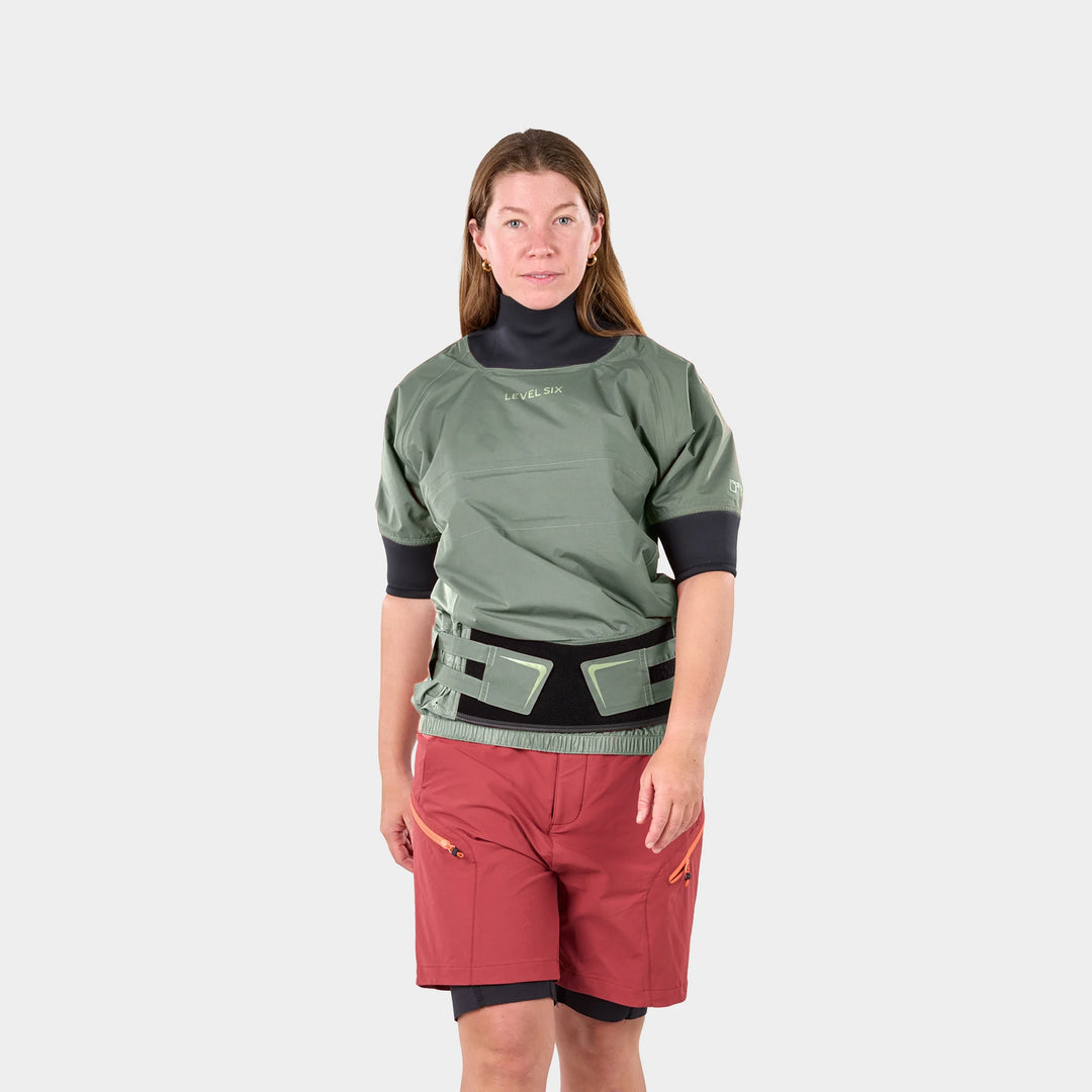 Solstice Womens Semi-Dry Top Exhaust Lite — Basil (2)#colour_basil