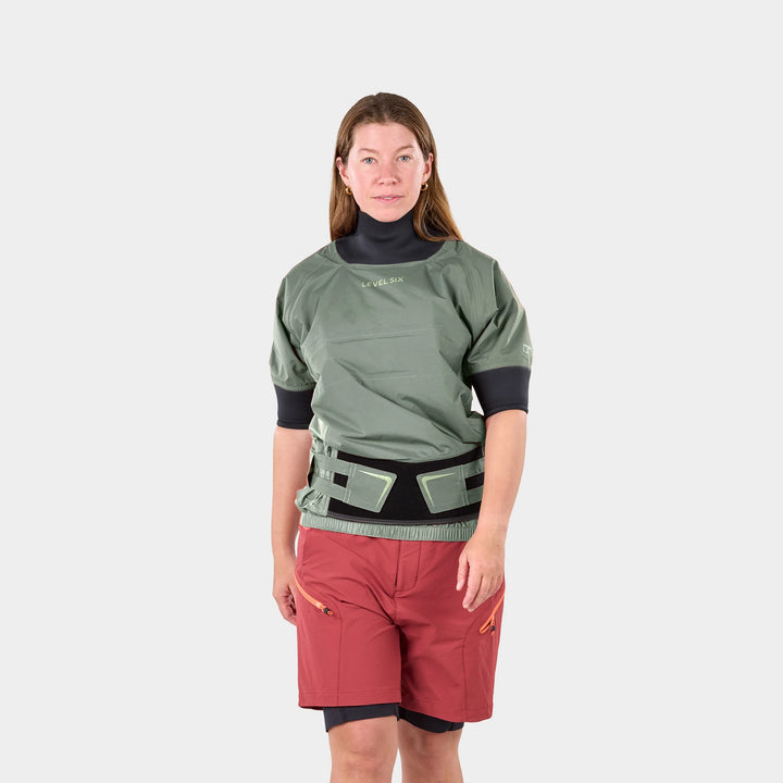 Solstice Womens Semi-Dry Top Exhaust Lite — Basil (2)#colour_basil
