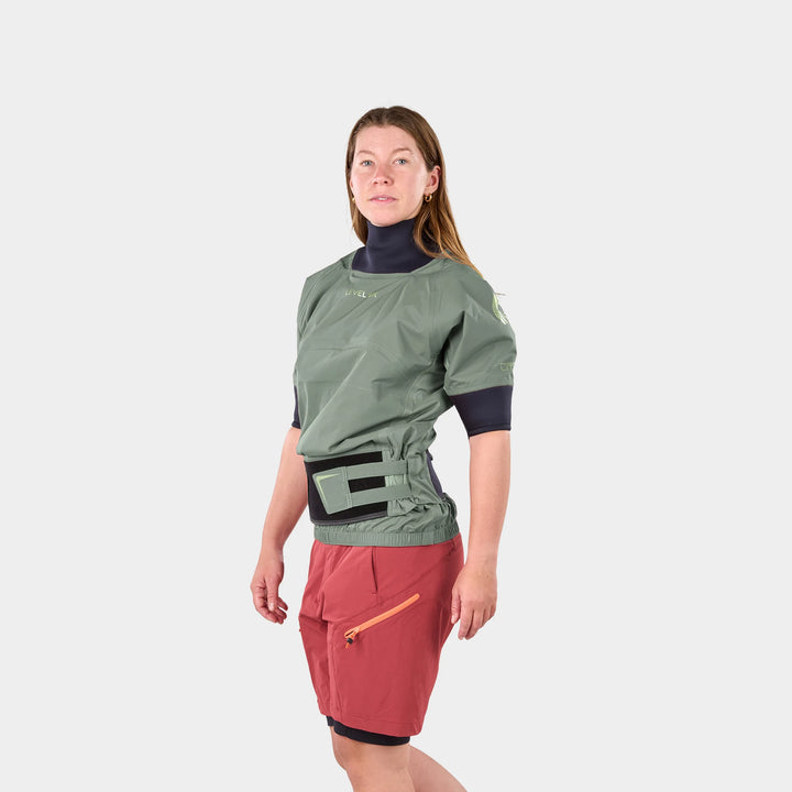 Solstice Womens Semi-Dry Top Exhaust Lite — Basil (3)#colour_basil