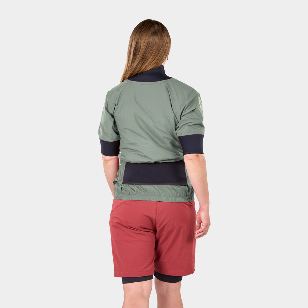 Solstice Womens Semi-Dry Top Exhaust Lite — Basil (5)#colour_basil