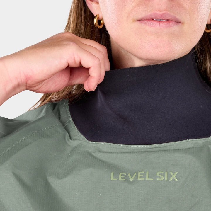 Solstice Womens Semi-Dry Top Exhaust Lite — Basil (6)#colour_basil