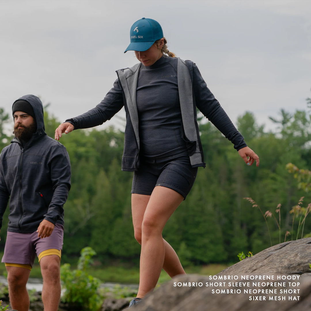 Sombrio Neoprene Hoody — Black Heather (6)#colour_black-heather