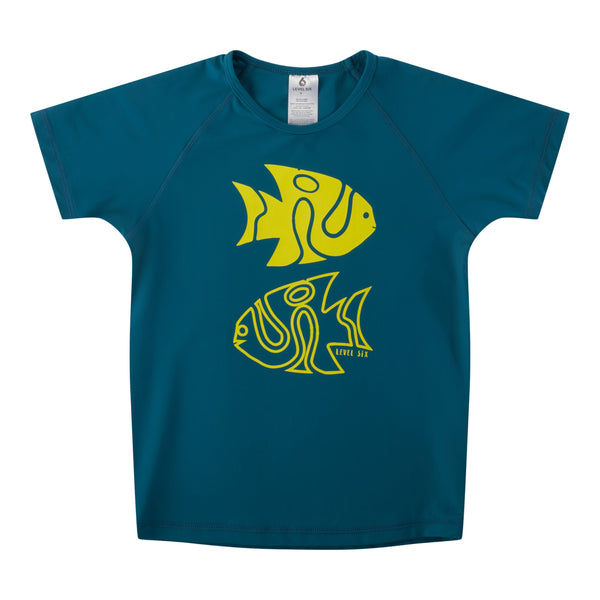 Mackerel Short Sleeve Sunguard — Peacock