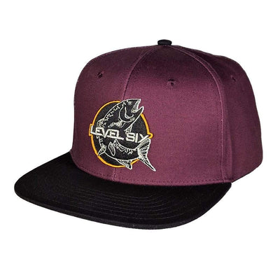 Fish Logo Cotton Hat Headwear Purple Level Six