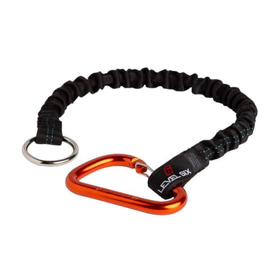 Shock Leash with Paddle Carabiner Safety Level Six